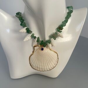 Exquisite Real Jade Real Shells Necklace